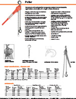 CM 640 Puller Lever Hoist Spec Sheet