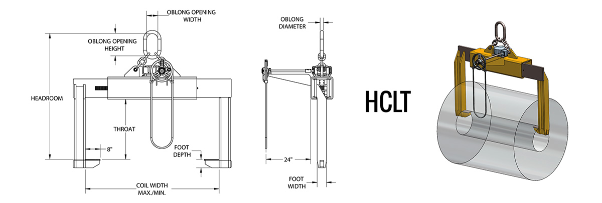 HCLT - Telescopic 2-Sided Coil Lifter HCLT - Telescopic 2-Sided Coil Lifter