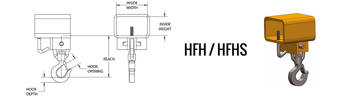 HFH/HFHS - Forklift Hook Dimensions HFH/HFHS - Forklift Hook Dimensions