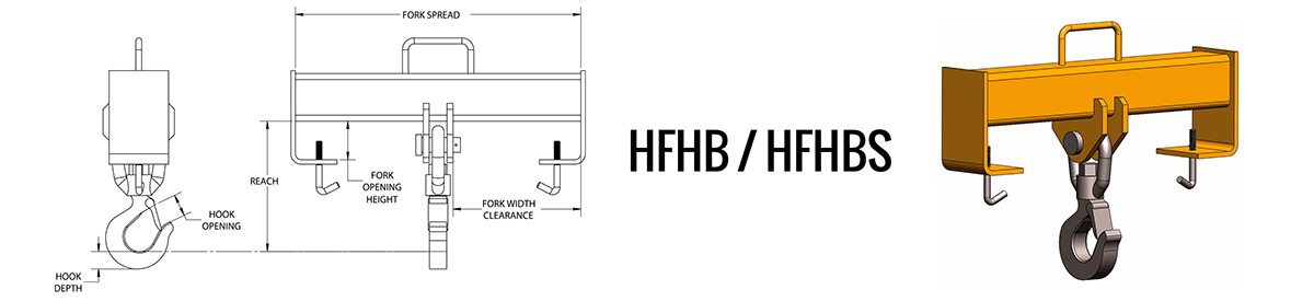 HFHB/HFHBS - Forklift Hook Beam Dimensions HFHB/HFHBS - Forklift Hook Beam Dimensions