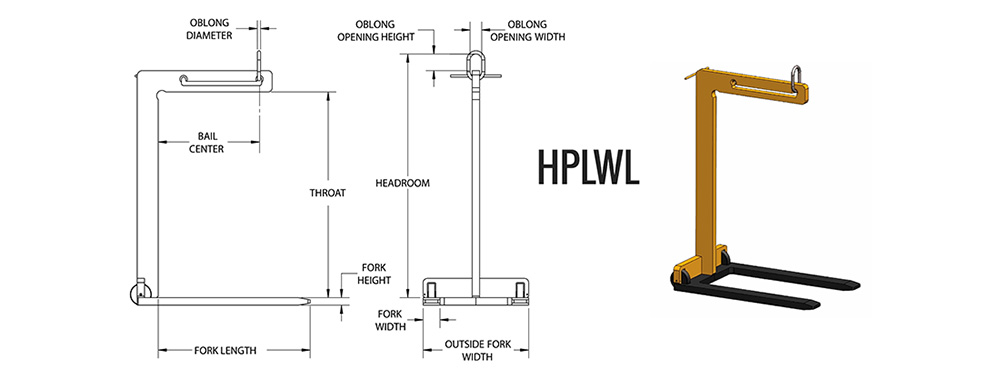 HPLWL - Wheeled Pallet Lifter Dimensions HPLWL - Wheeled Pallet Lifter Dimensions